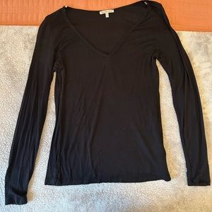 Black Soft Long Sleeve Top